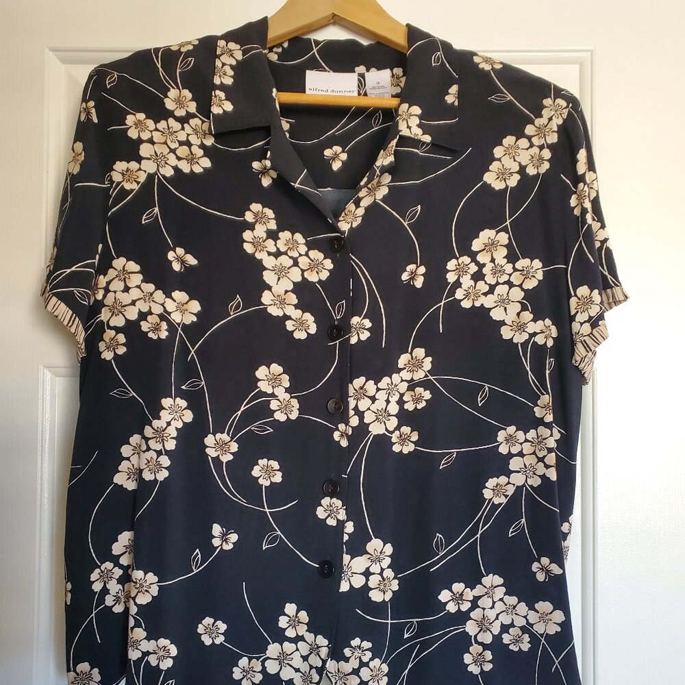 Alfred Dunner Dress Shirt Floral Women’s Size 16